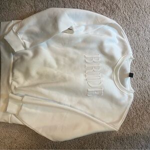 SHEIN White Crewneck Sweatshirt